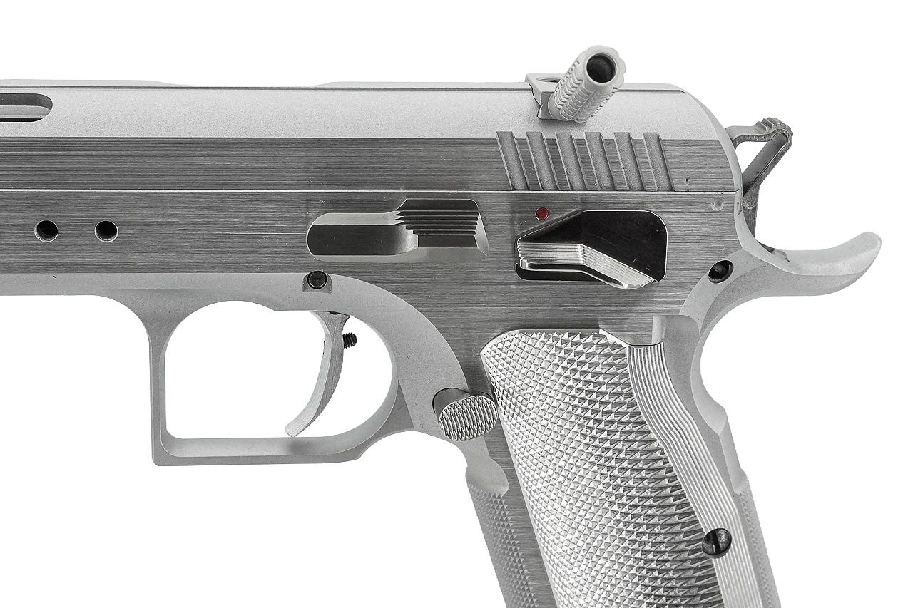 Close-up of CNC machined airsoft components